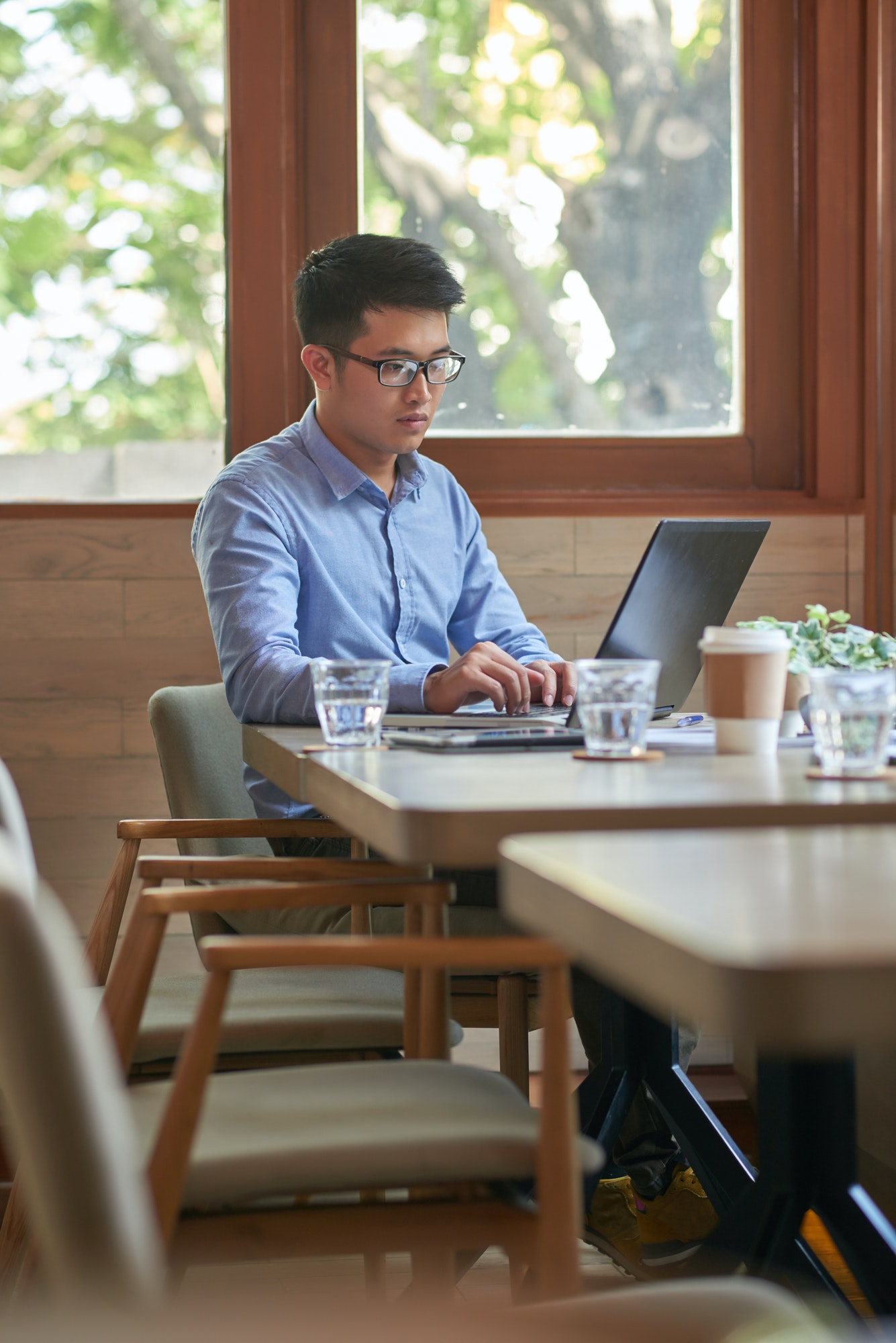 Student with laptop